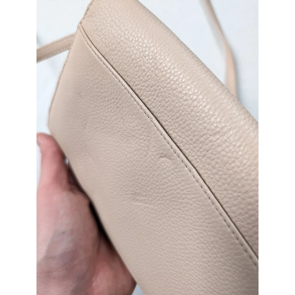 Tory Burch Bombe Flat Wallet Crossbody Pink READ Small‎ Leather
